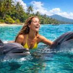 Swimming with dolphins Bali