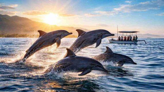 What time are dolphins most active in Lovina Bali?